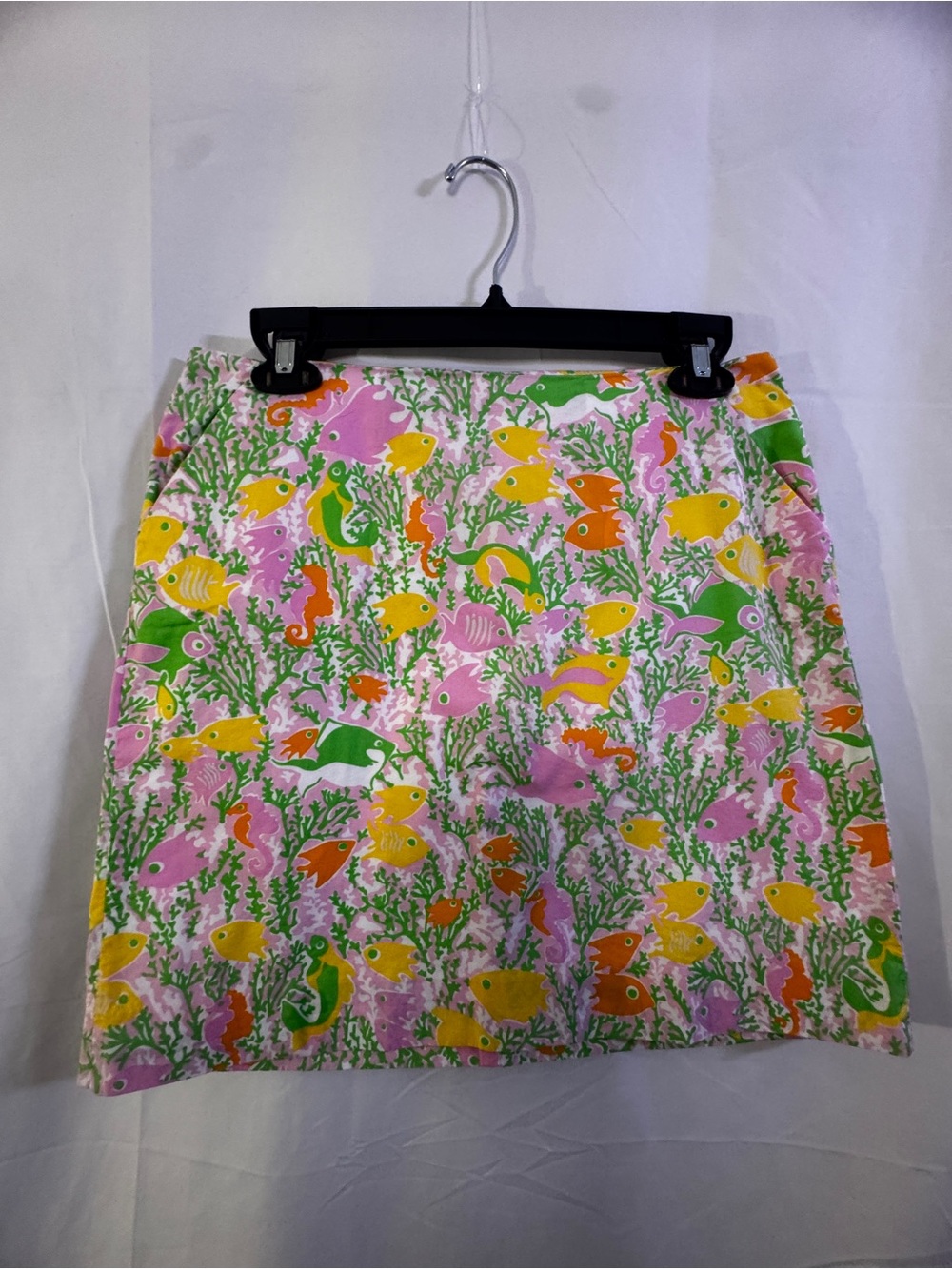 Lilly Pulitzer Mini Skirt in Pink, Yellow & Green Sea Life Print